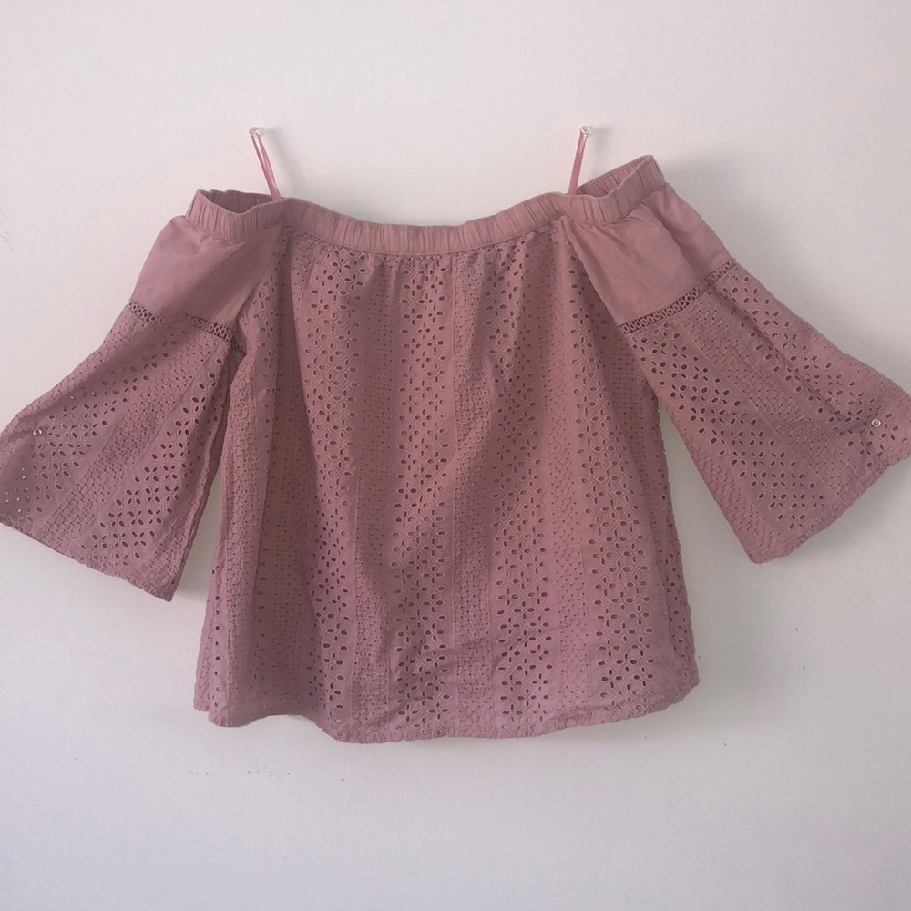 Abercrombie Blush Pink, Strapless, Lace Blouse.